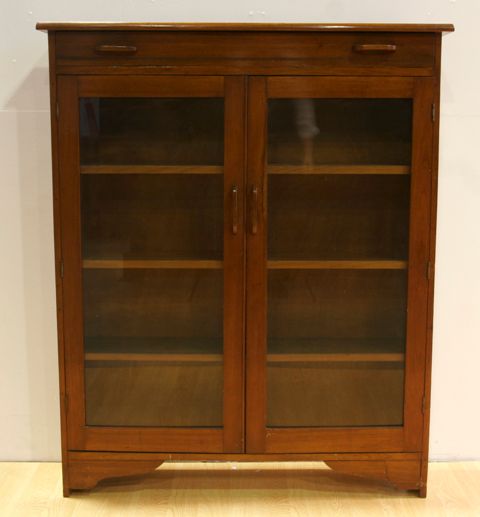 Appraisal: A cedar and pine two door display cabinet cm wide