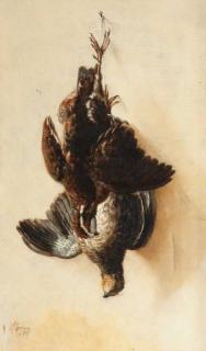 Appraisal: John Clinton Spencer Hanging Quail c signed J C Spencer