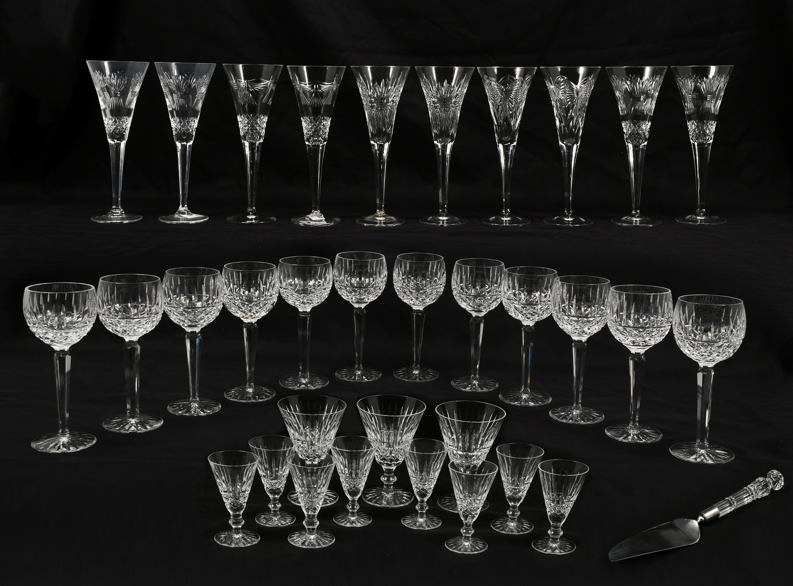 Appraisal: PC WATERFORD CRYSTAL COLLECTION - Millenium Flutes - Lismore Diamond