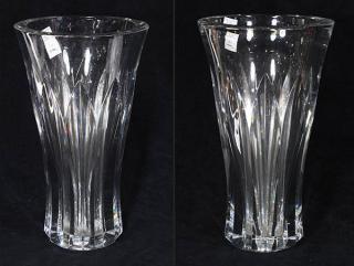 Appraisal: Pair of Baccarat vases Pair of Baccarat vases each having