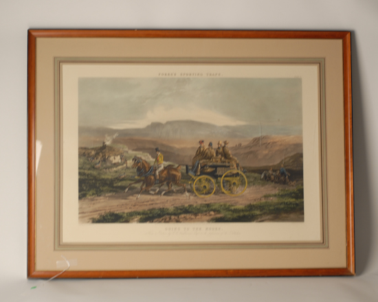 Appraisal: J Harris Going to the Moors Print from a painting