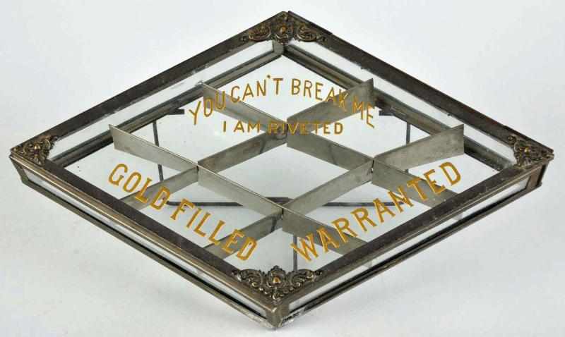 Appraisal: Gold-Filed Diamond-Shaped Display Case Description Beautiful case made to handle