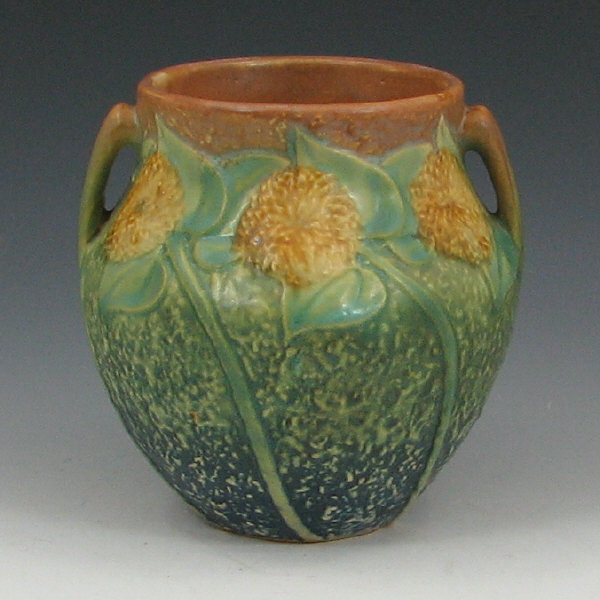 Appraisal: Roseville Sunflower - Vase - Mint Roseville Sunflower - double