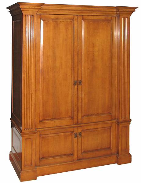 Appraisal: A Georgian style mixed wood television cabinet height ft in