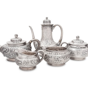 Appraisal: A Tiffany Co Five-Piece Silver Tea and Coffee Service New