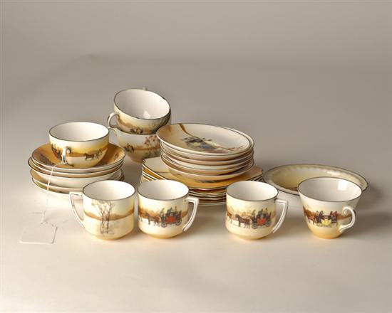 Appraisal: Partial Set Royal Doulton Coaching Series China cups and saucers