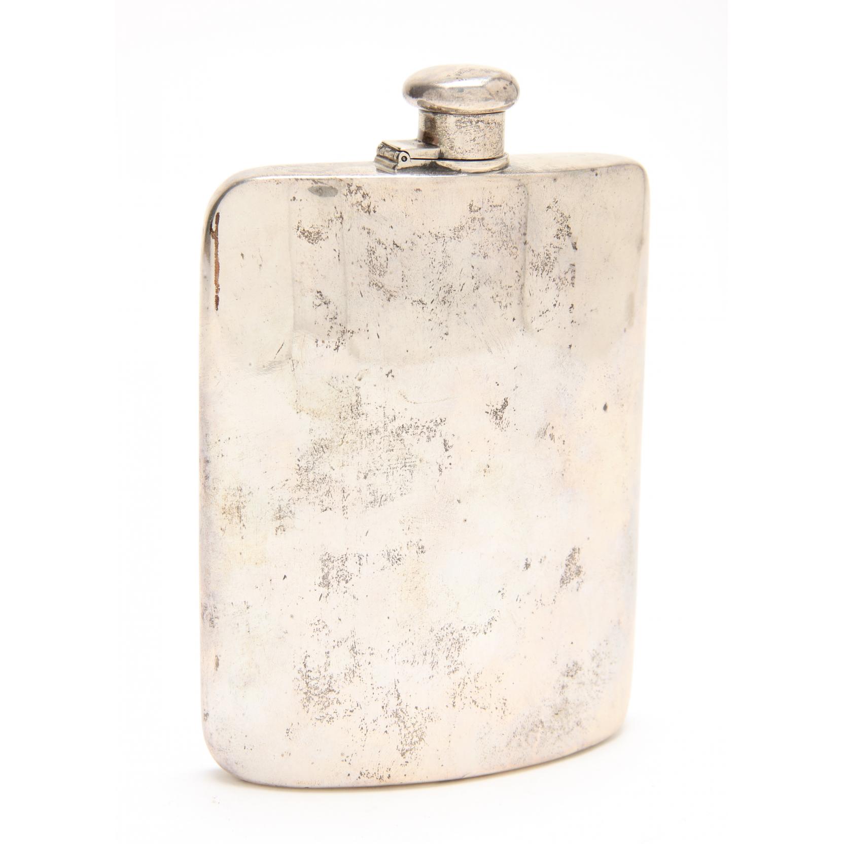 Appraisal: Antique Tiffany Co Sterling Silver Hip Flask with circa -