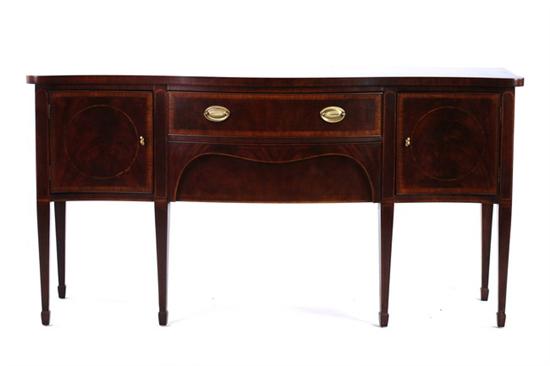 Appraisal: GEORGE III MAHOGANY SERPENTINE SIDEBOARD th century Henredon Top projects