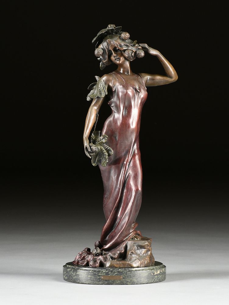 Appraisal: LUCIEN CHARLES EDOUARD ALLIOT French - A BRONZE Art Nouveau