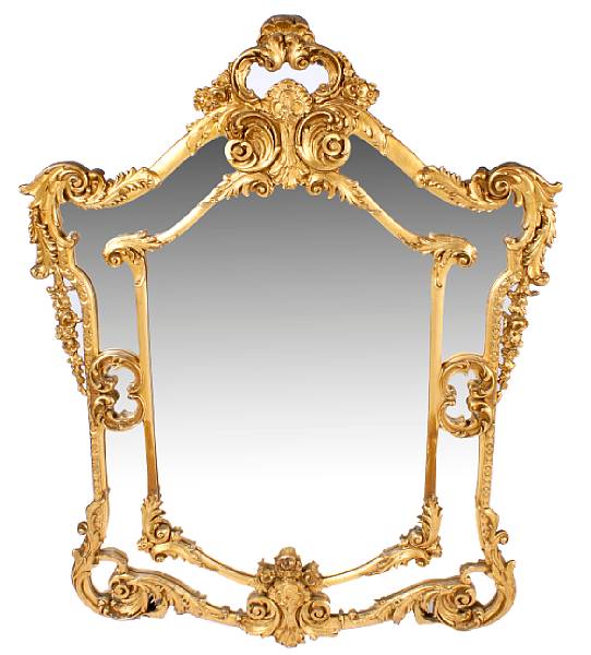 Appraisal: A Louis XV style giltwood mirror height ft in width