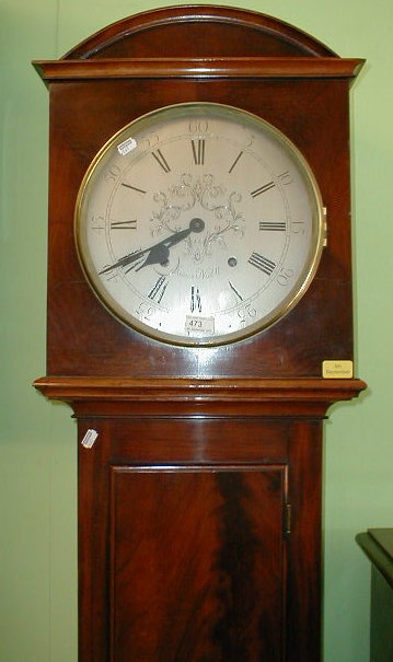 Appraisal: An early thC mahogany longcase clock the dial with Roman