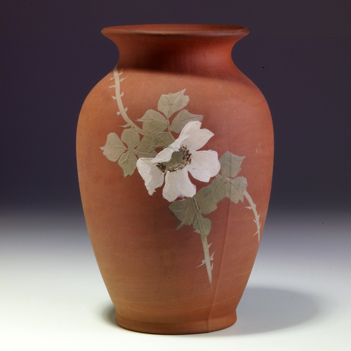 Appraisal: CLIFTON Tirrube baluster vase delicately painted with a white rose