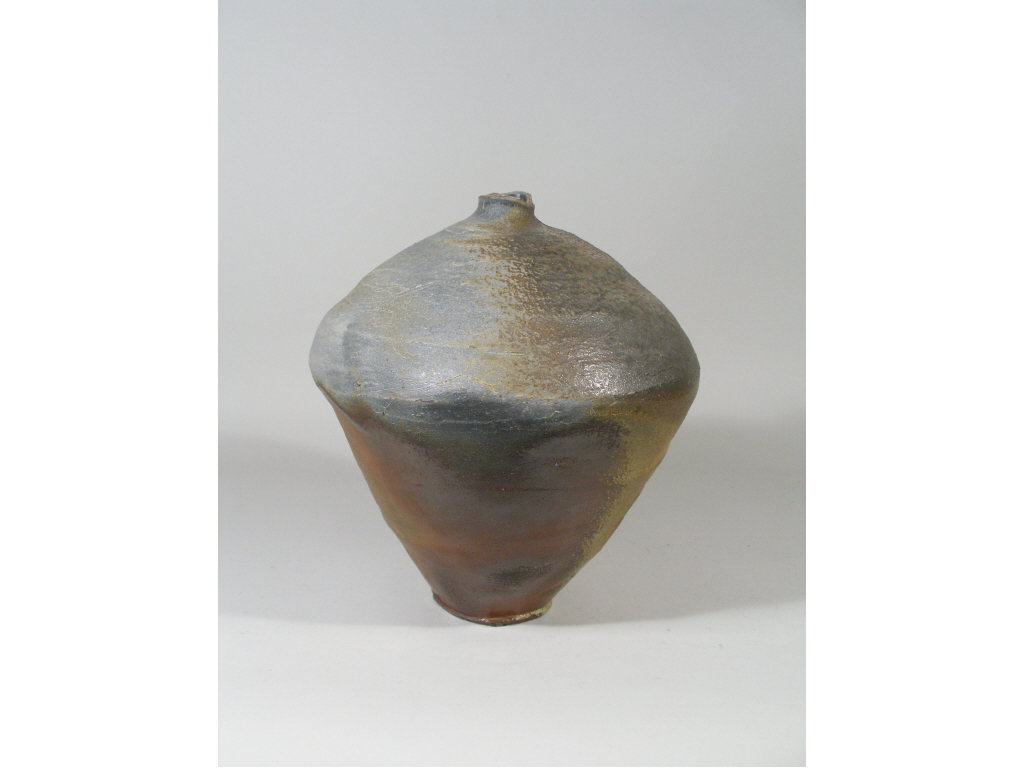 Appraisal: Contemporary Pottery Bottle Jeff Shapiro turnip bottle by Jeff Shapiro