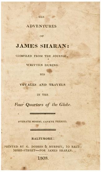 Appraisal: SHARAN James The Adventures of James Sharan compiled from the