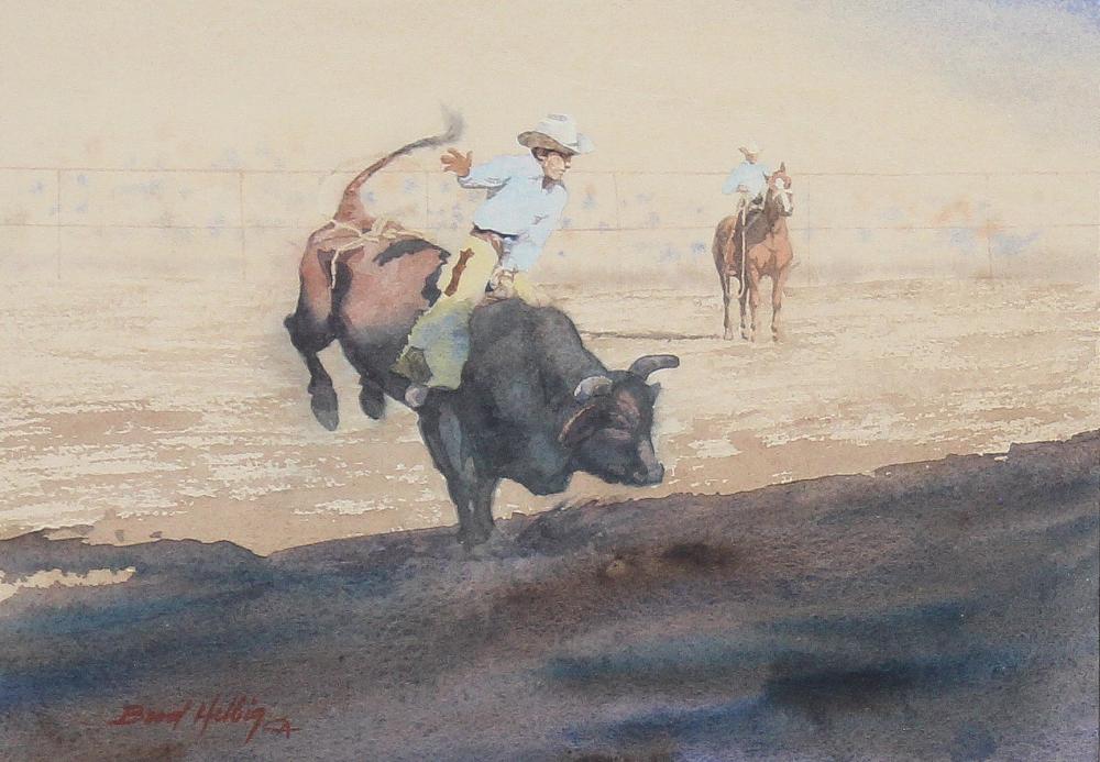 Appraisal: BUD HELBIG Montana - watercolor on paper In the Money