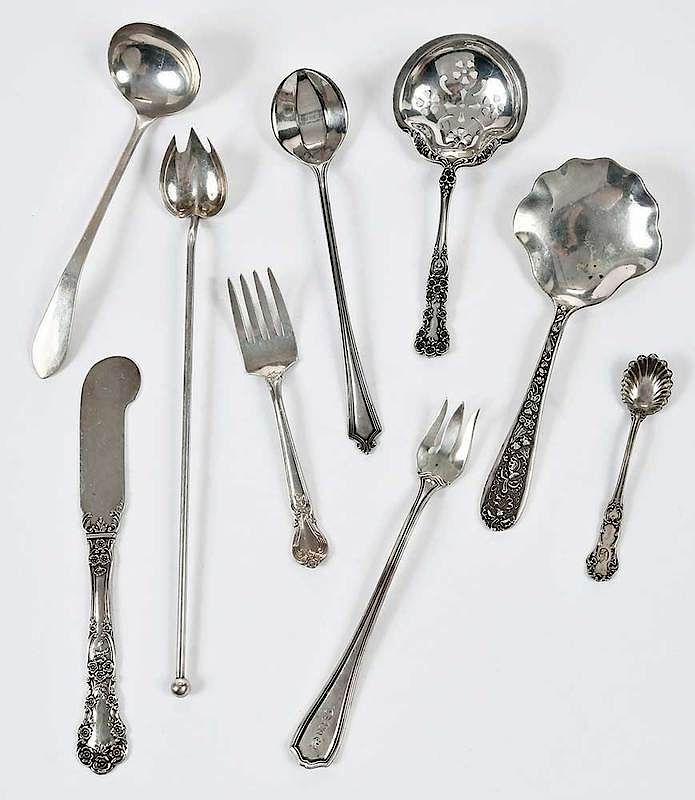 Appraisal: Sterling Flatware Approx Pieces American th century including set of