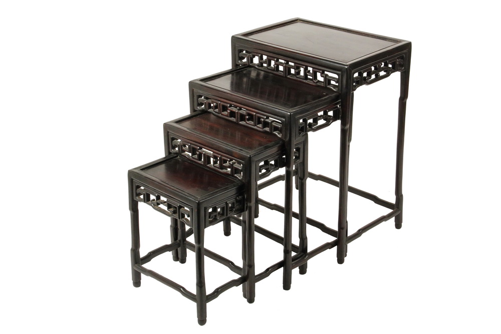 Appraisal: CHINESE NESTING TABLES - Set of Four Tables late th