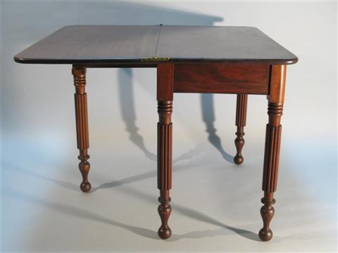 Appraisal: SHERATON MAHOGANY CONVERTED CARD TABLE Circa 's originally the drop