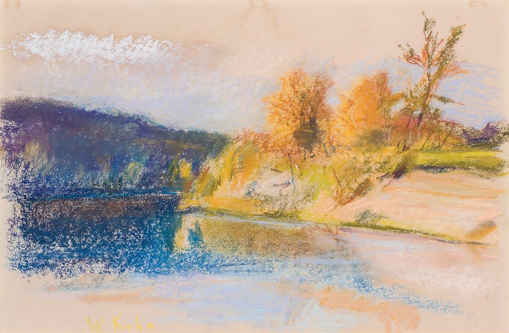 Appraisal: WOLF KAHN American b The Connecticut Near Putney Vermont pastel