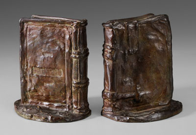 Appraisal: Charles Austin Needham New York - Pair Book-Form Bookends patinated