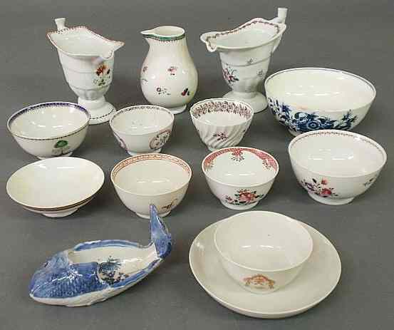 Appraisal: Group of Chinese porcelain to include two helmet creamers each