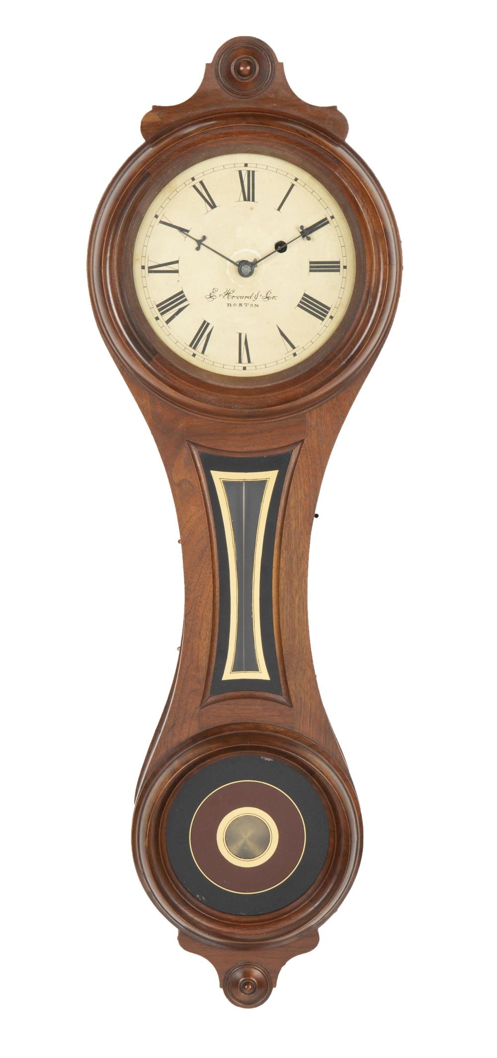 Appraisal: An E Howard figure eight banjo clock Circa Signed E