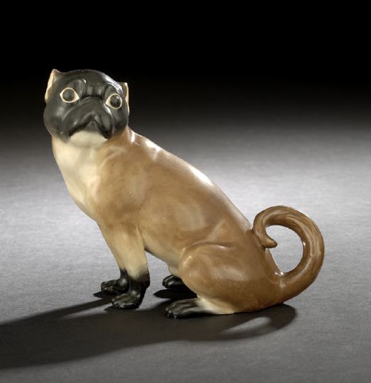 Appraisal: Meissen Porcelain Figure of a Pug Dog first quarter th