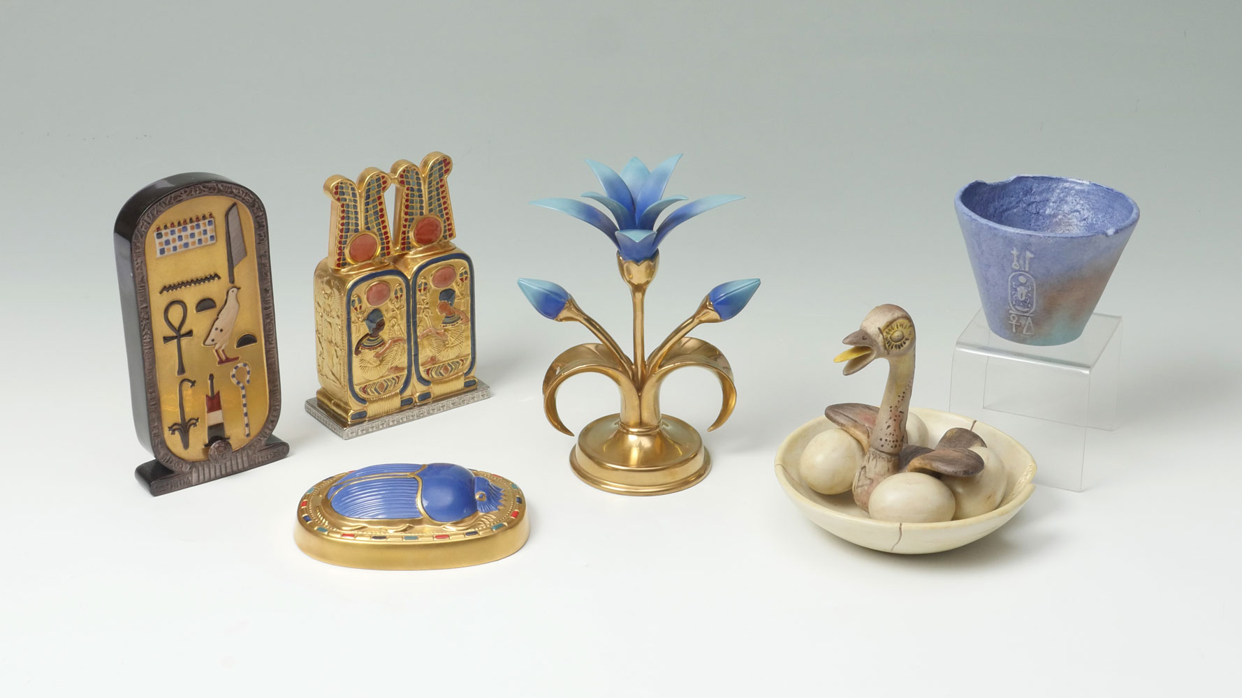 Appraisal: PC COLLECTION OF BOEHM EGYPTIAN ARTIFACTS Collection of porcelain artifacts