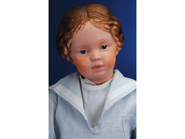 Appraisal: Schoenhut Girl with Molded Braids Model America ca carved wood