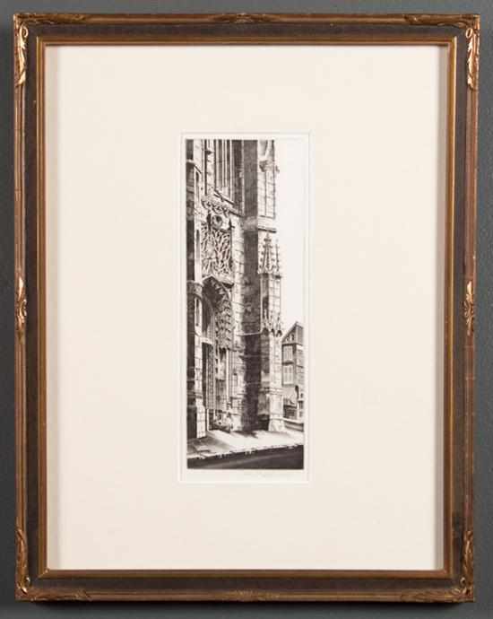 Appraisal: John Taylor Arms American - ''Dreux'' etching signed and dated