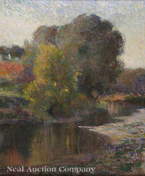 Appraisal: Mary Clare Sherwood American Mississippi - Autumn Lake oil on