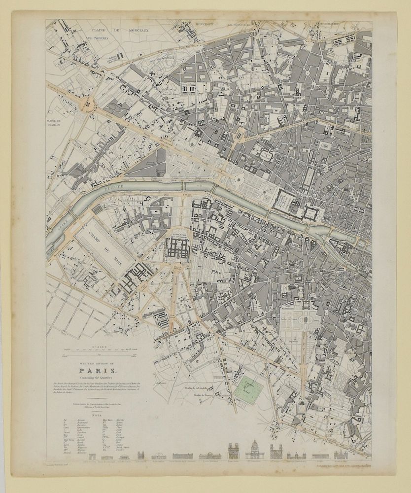 Appraisal: Grp Maps of Paris Group of seven th and th