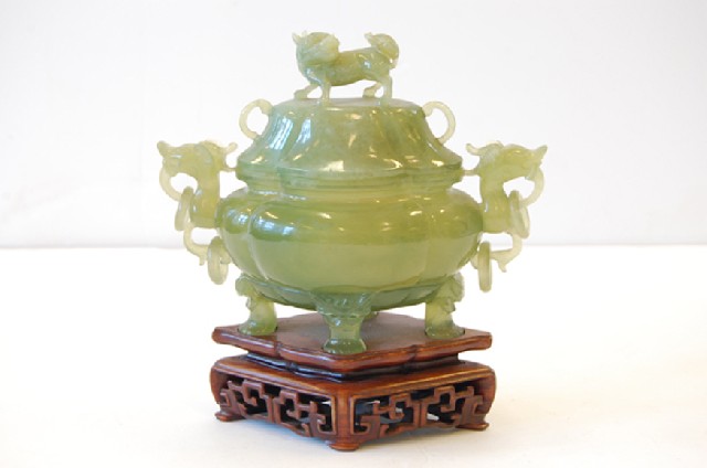 Appraisal: CHINESE JADE CENSOR AND COVER