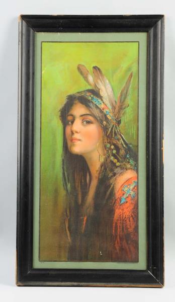 Appraisal: Indian Princess Illustration This beautiful print of a lovely Indian