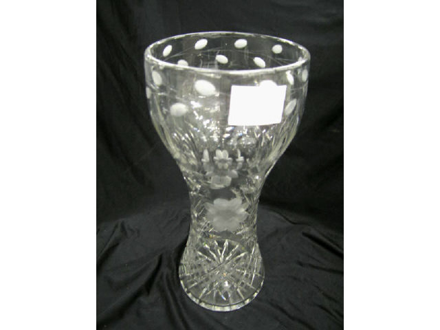 Appraisal: Cut Glass Vase Diamond Floral