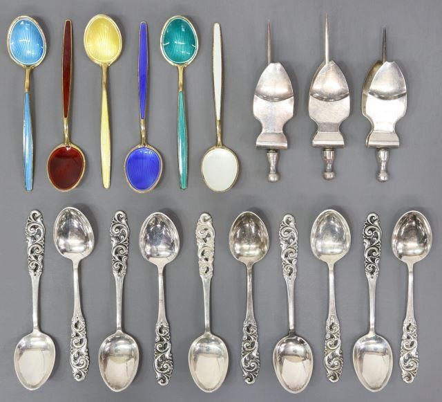 Appraisal: lot of Silver tableware including Norwegian silver demitasse spoons Brodrene