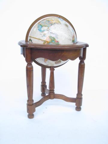 Appraisal: A vintage globe with oak stand featuring a Replogle globe