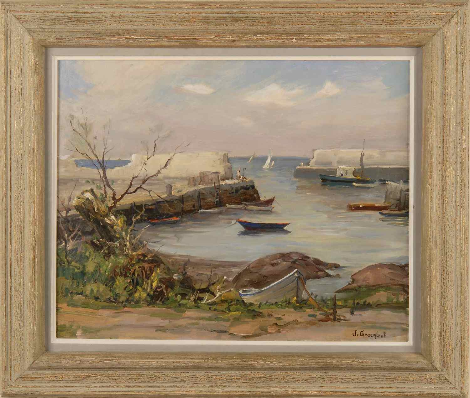 Appraisal: JACOB I GREENLEAFAmerican - The Cove Lanesville Ma'' Signed lower