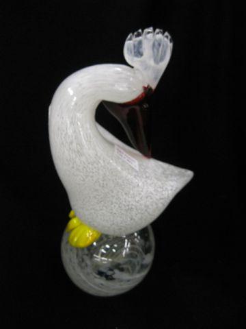 Appraisal: Italian Art glass Figurine of a Bird on a Ball