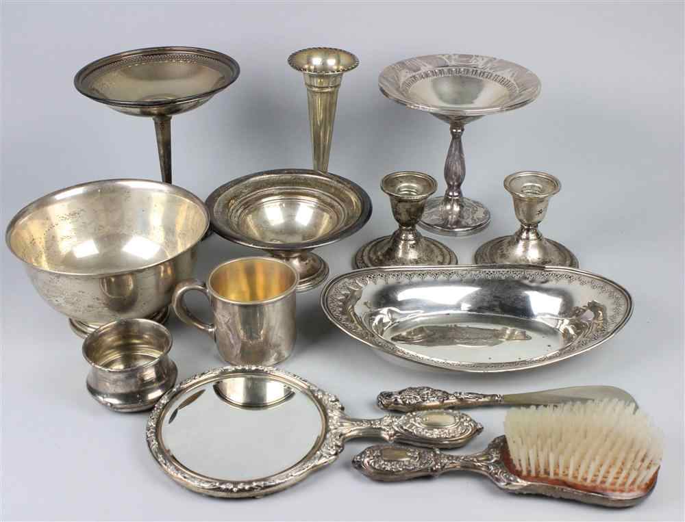 Appraisal: GROUP OF AMERICAN SILVER including a LaPierre footed bowl a