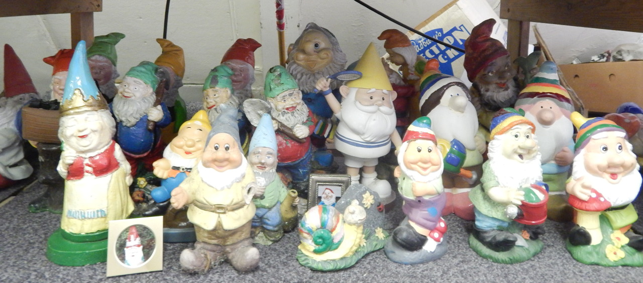 Appraisal: A large quantity of painted composition and other garden gnomes