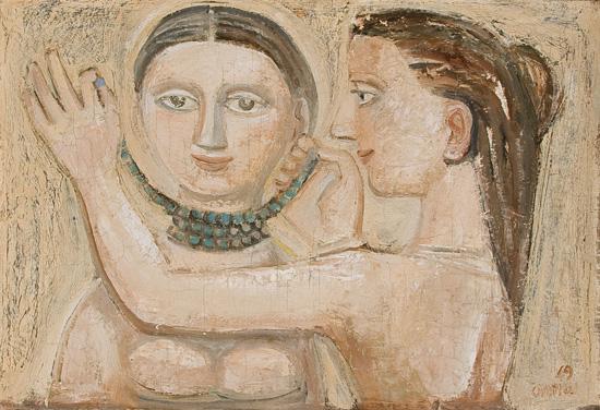 Appraisal: MASSIMO CAMPIGLI Italian - Due Donne oil on canvas signed