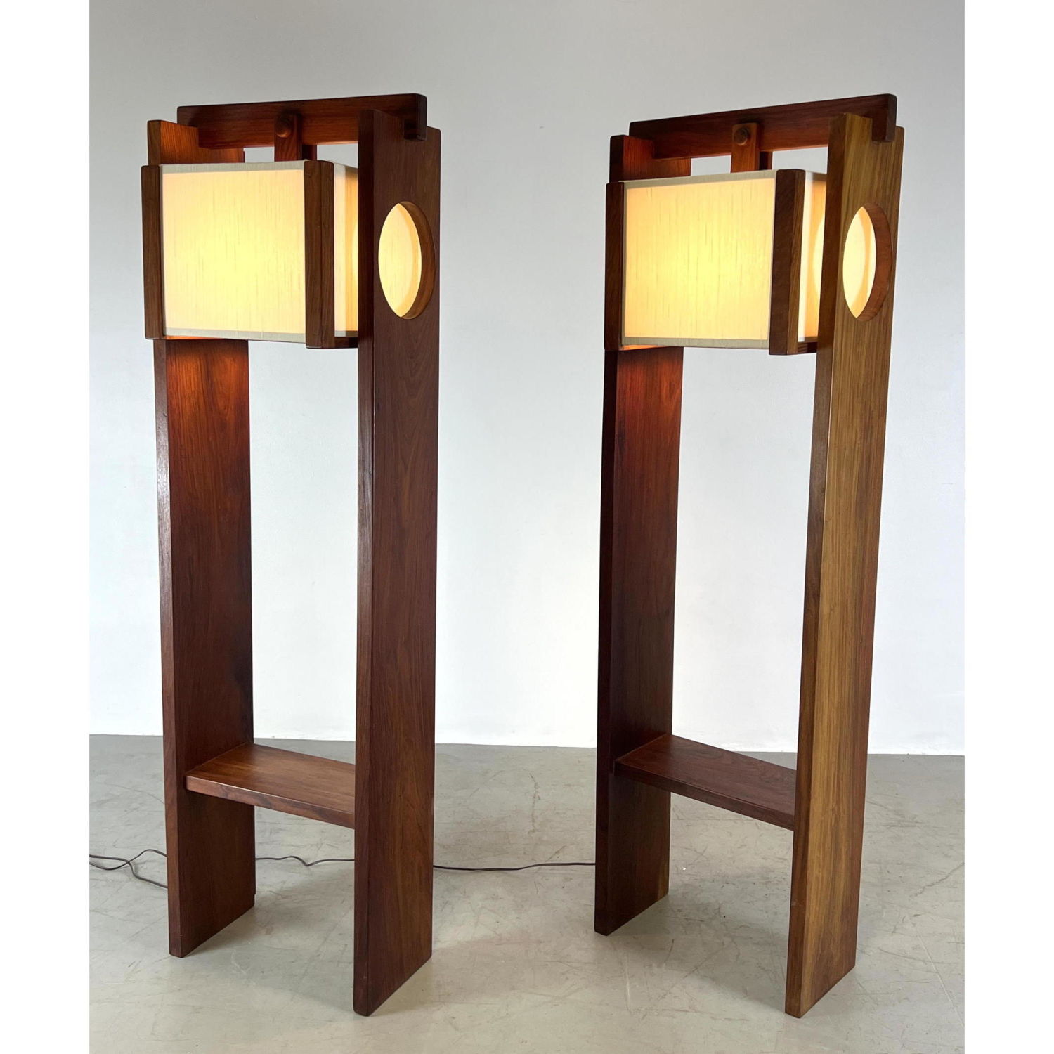 Appraisal: Pair of Brazilian Sergio Rodrigues Attributed Floor Lamps Unmarked Dimensions