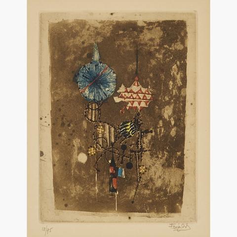 Appraisal: Johnny Friedl nder - UNTITLED ABSTRACTION German Colour etching on