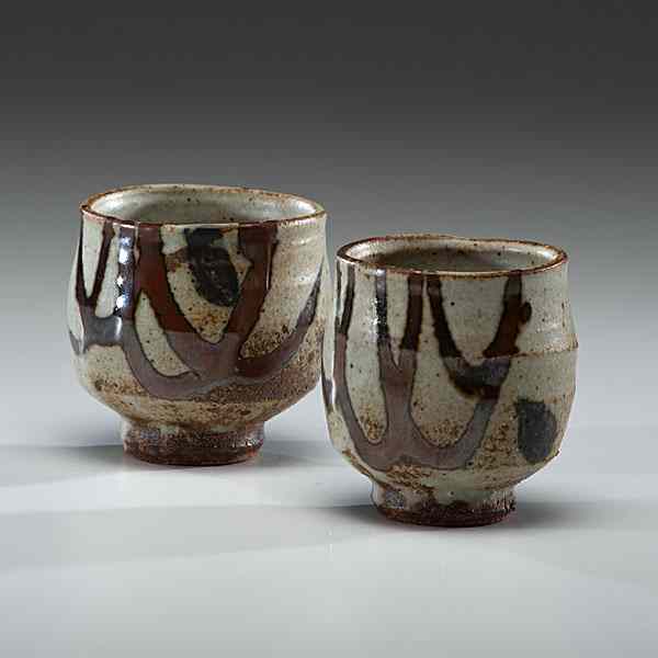 Appraisal: Warren MacKenzie USA Pair of Matching Tea Bowls Stoneware ht