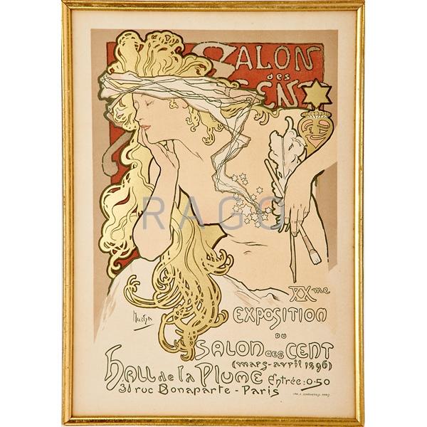 Appraisal: ALPHONSE MUCHA Lithograph Salon des Cent Condition Report Excellent condition