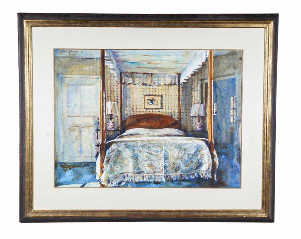 Appraisal: SHIRL GOEDIKE B POSTER BED watercolor on paper signed upper