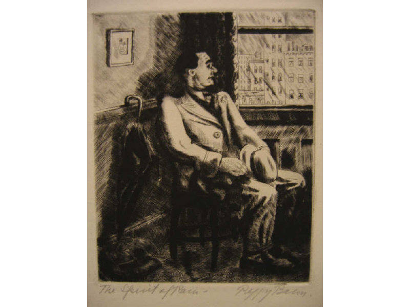 Appraisal: PEGGY BACON AMERICAN - THE SPIRIT OF RAIN drypoint titled