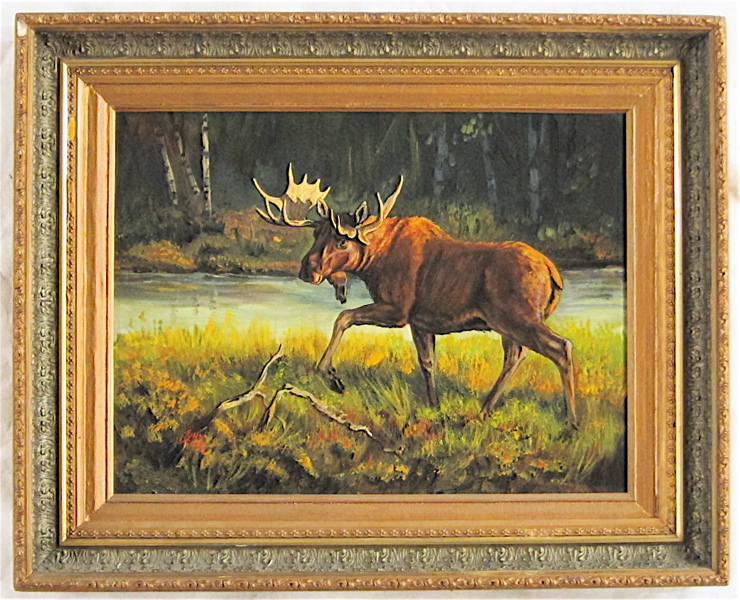 Appraisal: JOHN T JONES OIL ON CANVAS American born Bull Moose