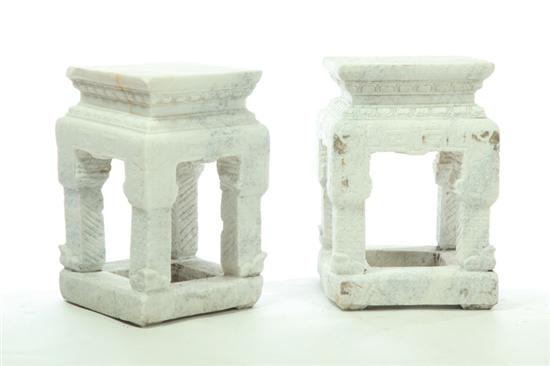 Appraisal: PAIR OF MARBLE GARDEN SEATS China early th century White